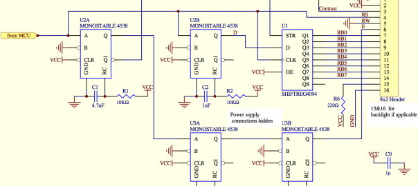 One wire controls LCD module