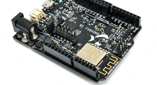 A 32-BIT FISHINO board with WiFi, SD card, RTC, audio codec, LiPo and more