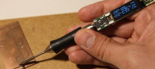 Soldering pen for Weller RT tips with OLED display