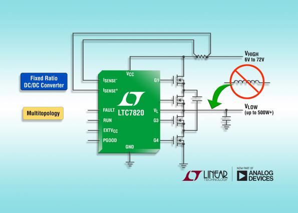 Linear applies switched-capacitor step-down topology for inductor-less DC/DC