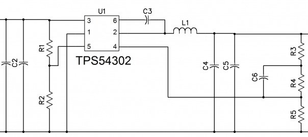 5V @ 3A Power Supply using TPS54302