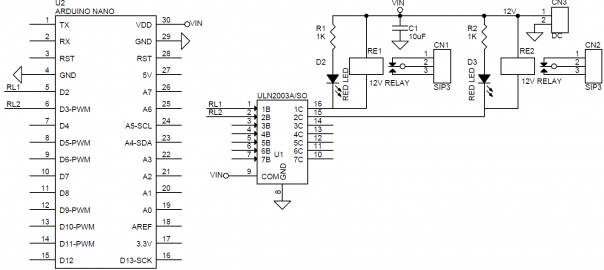 2 Channel Relay Shield for Arduino Nano