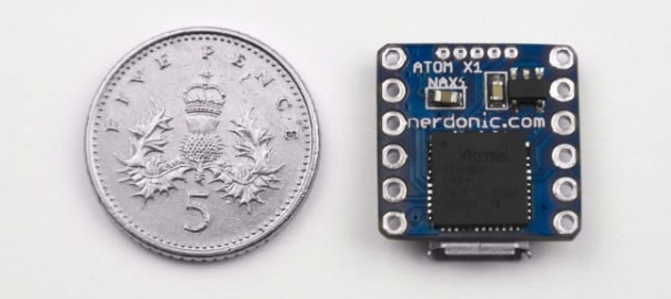 Nerdonic Atom X1 is the World’s Smallest 32-bit Arduino Compatible Board