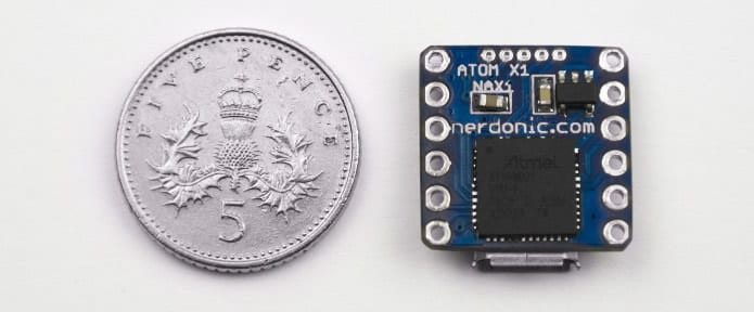 Nerdonic Atom X1 is the World’s Smallest 32-bit Arduino Compatible Board