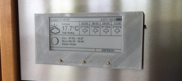 ESP8266 based e-paper WiFi weather station