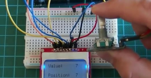 Rotary Encoder with Arduino and Nokia 5110 LCD Tutorial