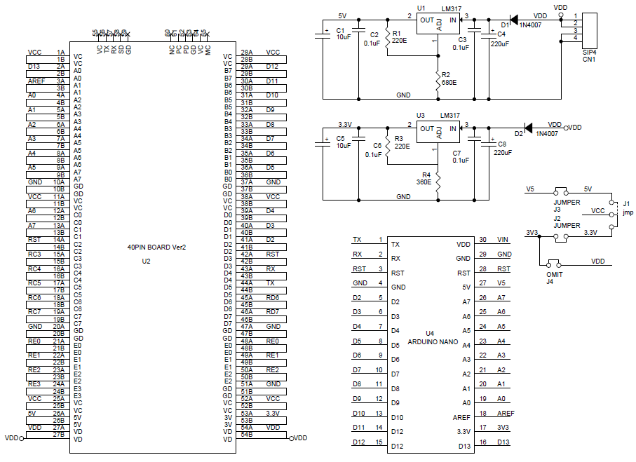 Arduino NANO Pinout Diagram