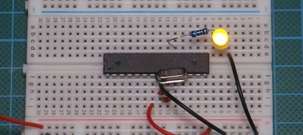 Arduino (Atmega328p) on a Breadboard