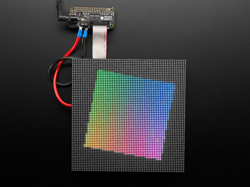 Adafruit RGB Matrix Bonnet – Control RGB Matrix Display Easily with a Raspberry Pi