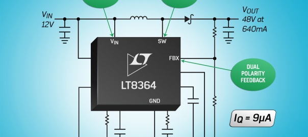 LT8364 DC/DC converter can be configured multiple ways