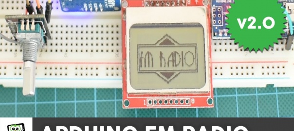 Arduino FM Radio project with a Nokia 5110 display and TEA5767 module