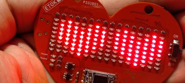 LED BLE Matrix Heart Display