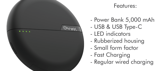 ONYXX – A new wireless charger with 5000mAh capacity