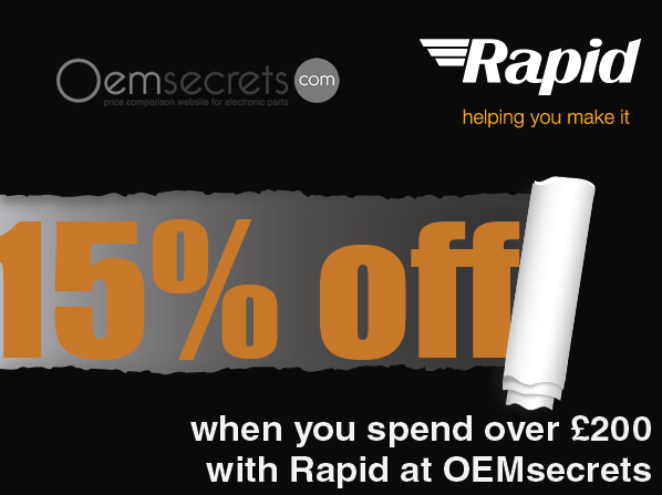 15% off when you spend over £200 with @Rapidonline at @oemsecrets