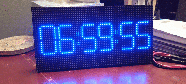 Morphing LED Matrix Digital Clock