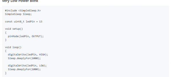 SimpleSleep – Arduino Sleep modes Library