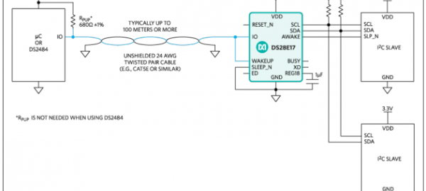 Extending I2C communication distance with the DS28E17