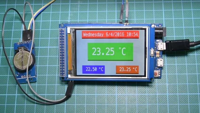 Arduino Real Time Clock and temperature Monitor using the DS3231 RTC ...