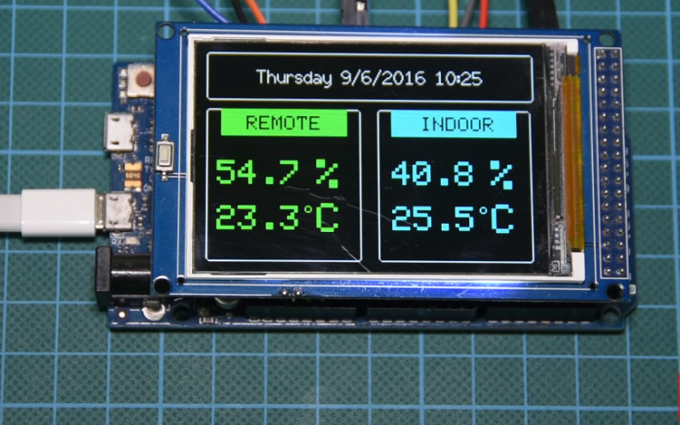 NRF24L01 Based Wireless Weather Station with DHT22 and 3.2