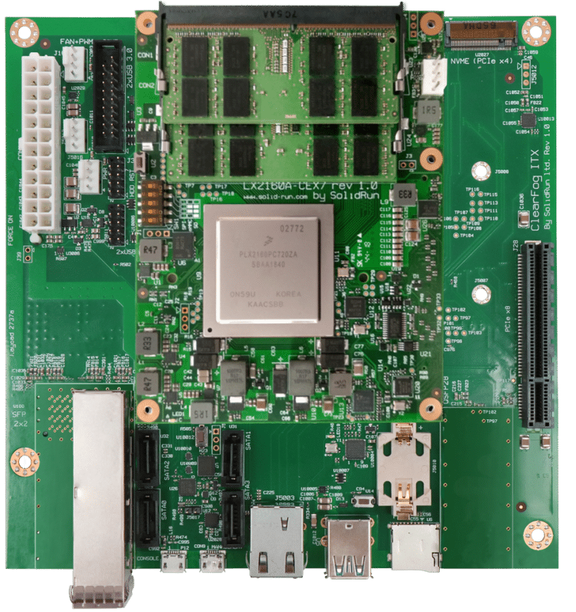SolidRun HoneyComb LX2K runs Linux on NXP’s  16-core -A72 LX2160A