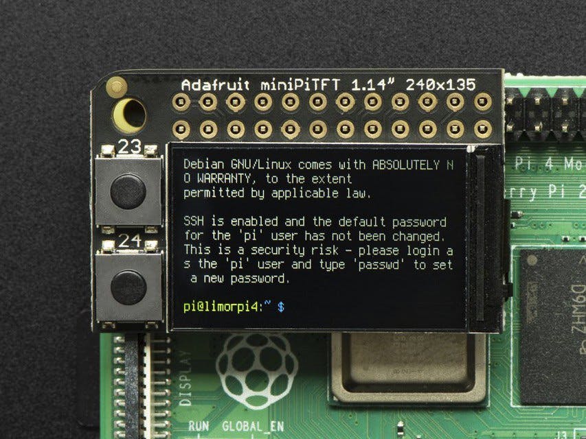 Adafruit Releases 1.14-Inch Mini PiTFT Display for the Raspberry Pi