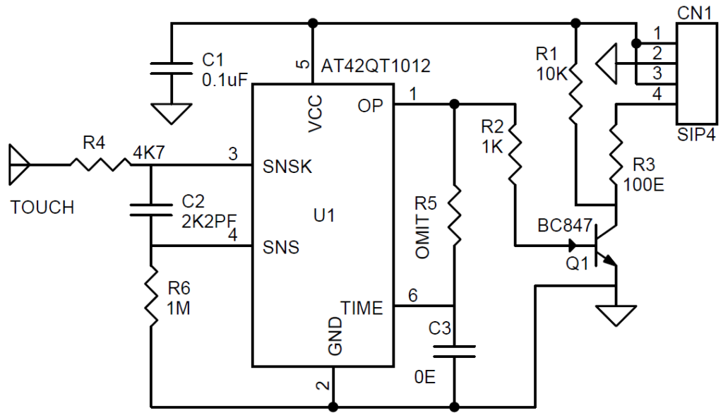 Capacitive Touch Sensor Toggle Switch