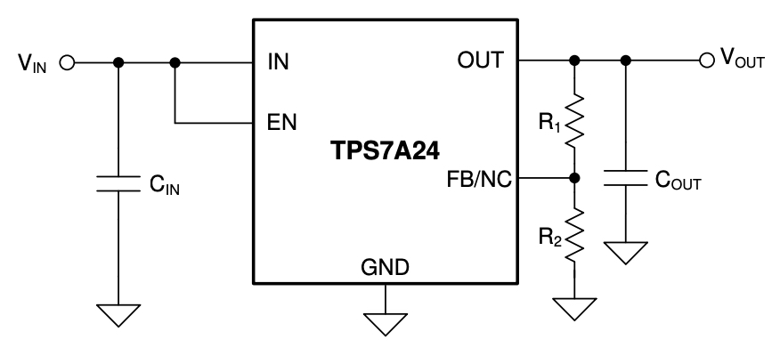 TPS7A24 – 8V tolerant, 2-µA IQ, 200-mA low-dropout (LDO) linear voltage regulator