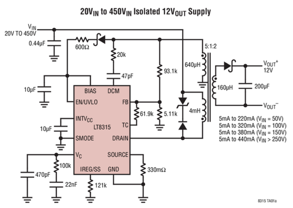 Single IC can produce isolated or non-isolated ±12V outputs ...