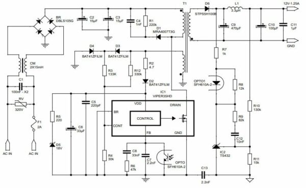 15W Quasi-Resonant Flyback AC-DC Power Supply – Reference Design ...