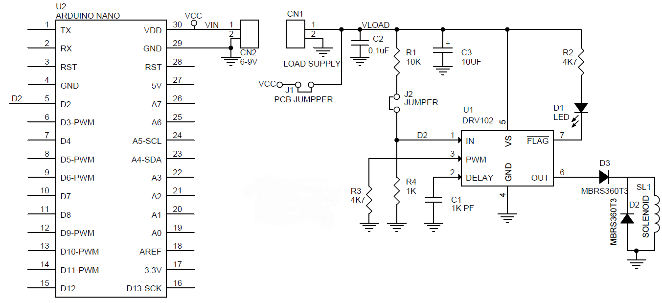 Electrovanne 12 V LEX-VALVE2 pour Arduino
