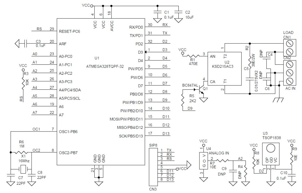 Infrared Remote-Controlled AC Load ON/OFF switch with SSR - Electronics ...