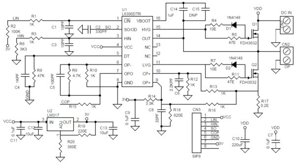 High voltage Half-Bridge with Current Feedback using L6390 ...