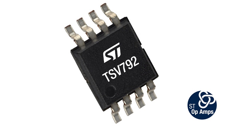 TSV792 – High bandwidth (50MHz) Low offset (200µV) Rail-to-rail 5V Op amp