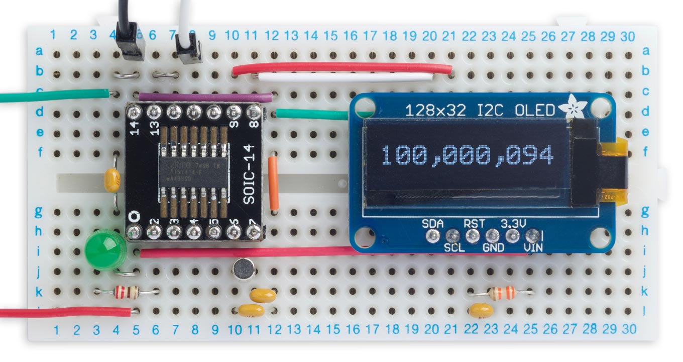 100MHz Frequency Meter using ATtiny414 - Electronics-Lab.com