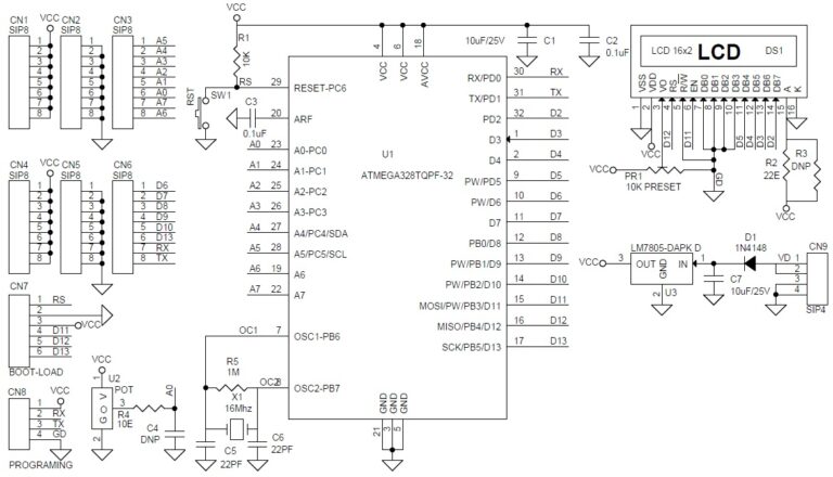 LCDduino - Arduino Compatible 16x2 LCD module - Electronics-Lab.com