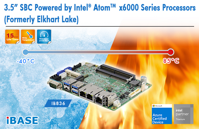 3.5” SBC Powered by Intel® Atom x6000 Series Processors