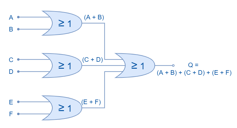 cascade_OR_gates - Electronics-Lab.com