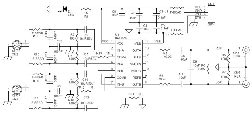 Stereo Balanced to Unbalanced Audio Converter - Electronics-Lab.com