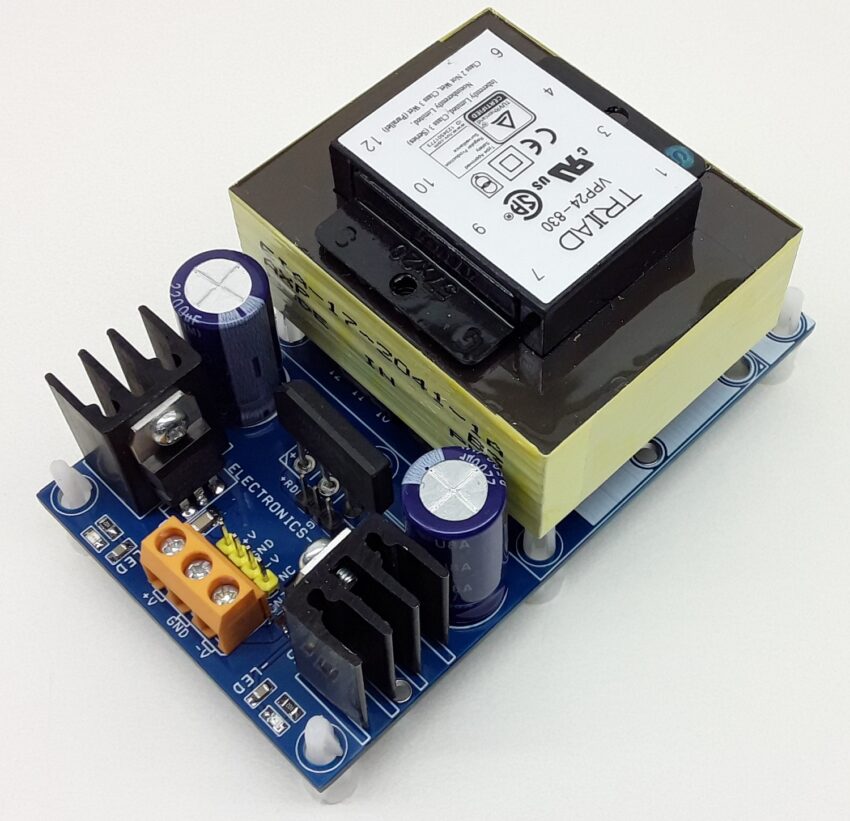 Dual +12V/-12V @ 400mA Regulated Linear Power Supply with AC input ...