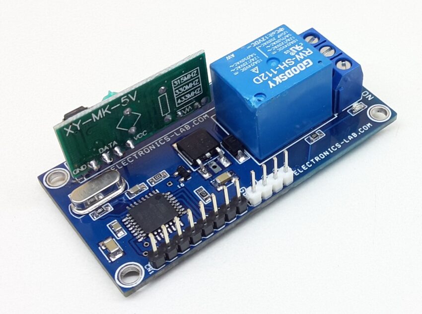 315Mhz RF Remote Receiver with On Board Relay – Arduino Compatible ...