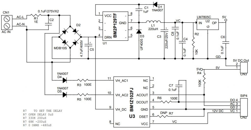 AC Voltage Zero Cross Detector - Electronics-Lab.com