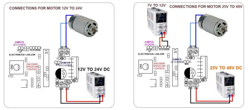 Brushed Dc Motor Controller Using Rotary Encoder Arduino Compatible Electronics Lab Com