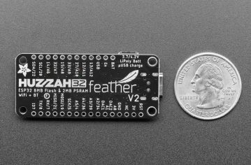 Adafruit ESP32 Feather V2 Size - Electronics-Lab.com