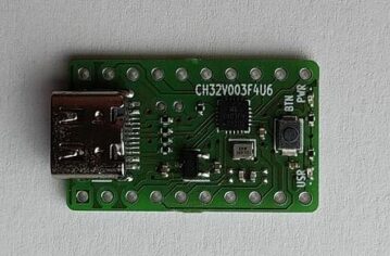 CH32V003 USB Top View - Electronics-Lab.com