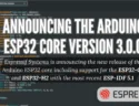 Arduino ESP32 Core 3.0.0 Released, but PlatformIO Support Still in Question