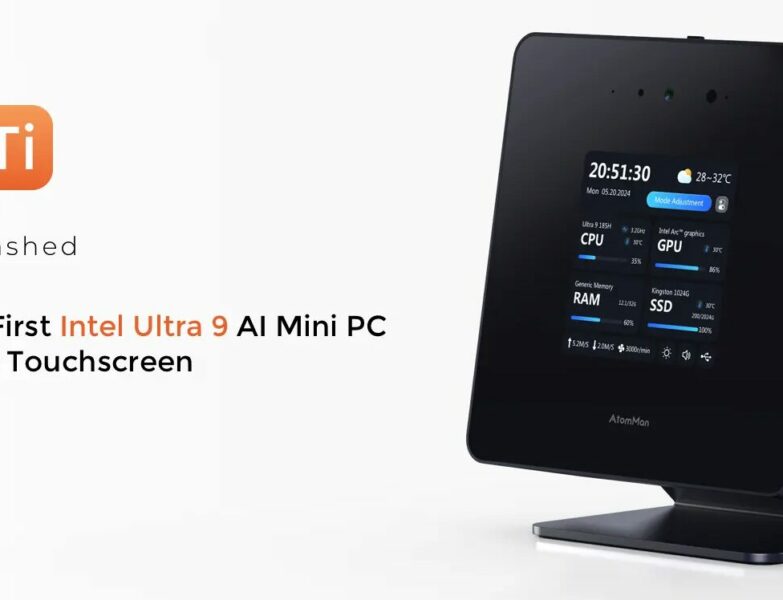 Minisforum AtomMan X7 Ti Mini PC with Touchscreen and Intel 185H Processor