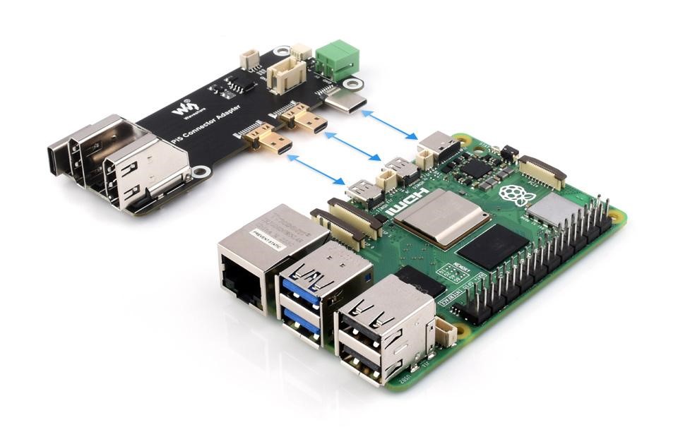 The Pi5 Connector supports Raspberry Pi5 and Pi4B