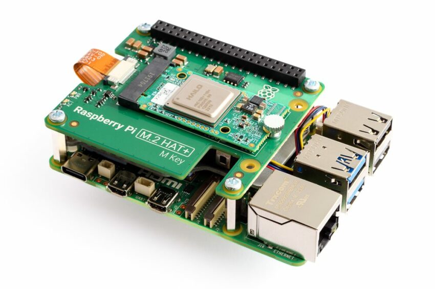 Raspberry Pi M.2 HAT+ With A Hailo AI Acceleration Module For Use With ...