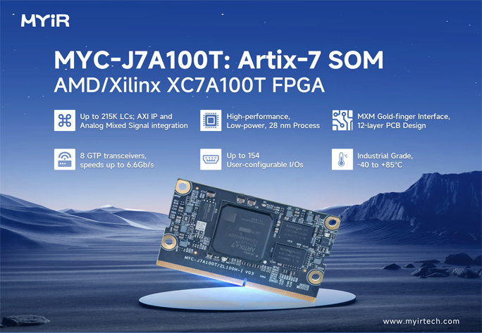 MYIR Introduces New SOM Featuring AMD/Xilinx Artix-7 XC7A100T FPGA