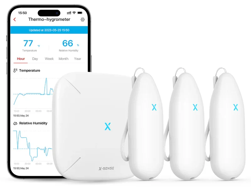 Precisely monitor your home's climate with X-Sense STH51/STH54 Thermo Hygrometer. WiFi-enabled, accurate readings, remote access via an app.